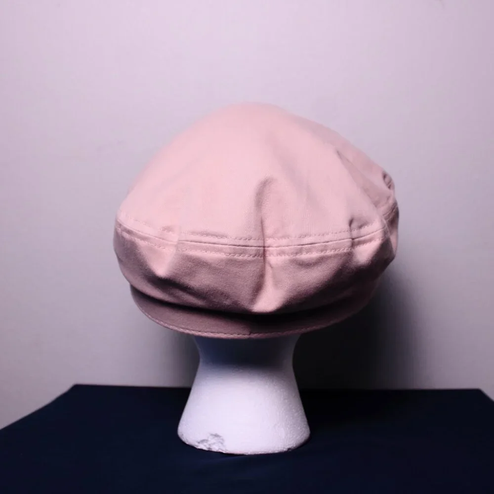 Brixton Pink Fisherman Cap with Cream Braided Trim